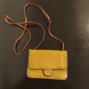 Vintage Mundi Genuine Leather Mini Shoulder Bag Crossbody Bag Mirror